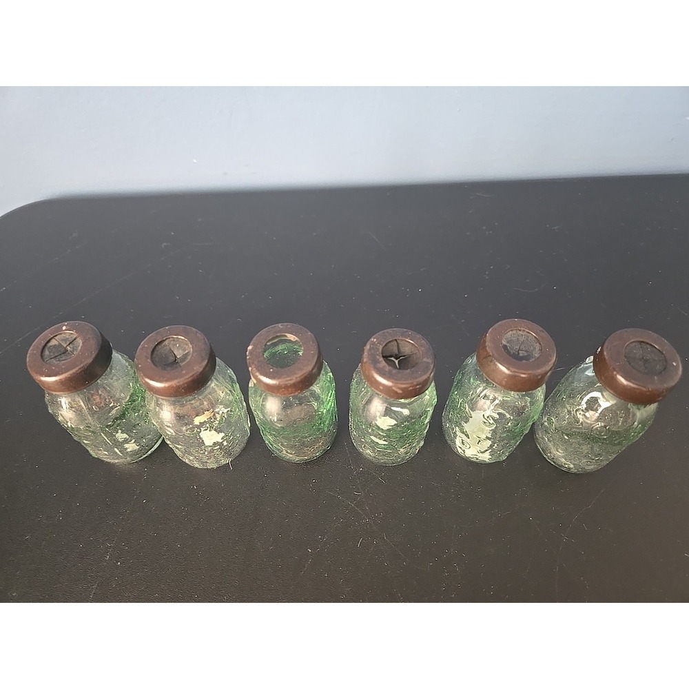 6 Miniature Mason Jar Glass Light Cover Event Light Bulb Covers Shelf Decor Farm - Picture 2 of 7